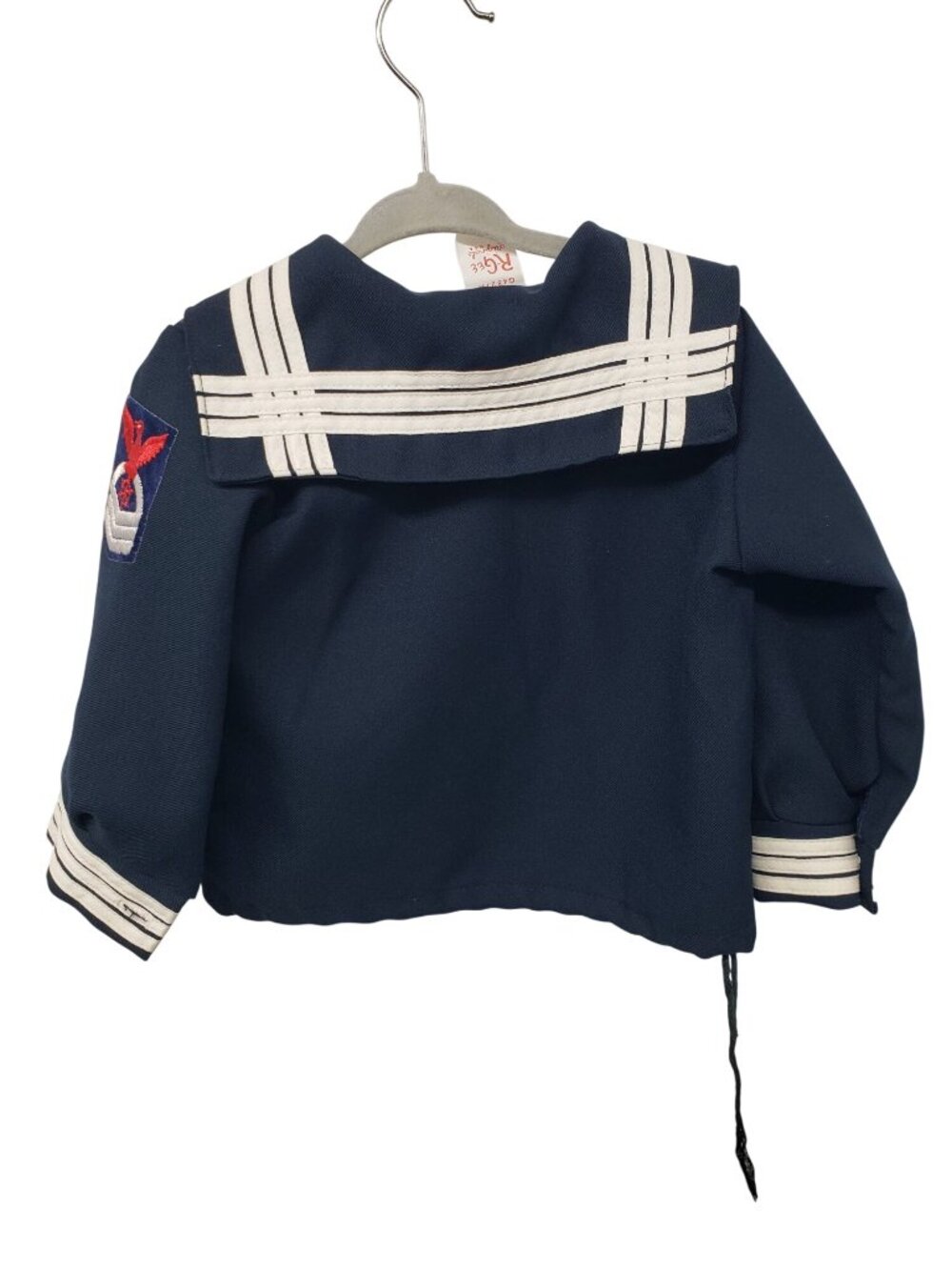 Vintage R Gee Navy Blue Sailor Shirt Top Embroidered Patch Boys Kids 4T Costume - Picture 11 of 13